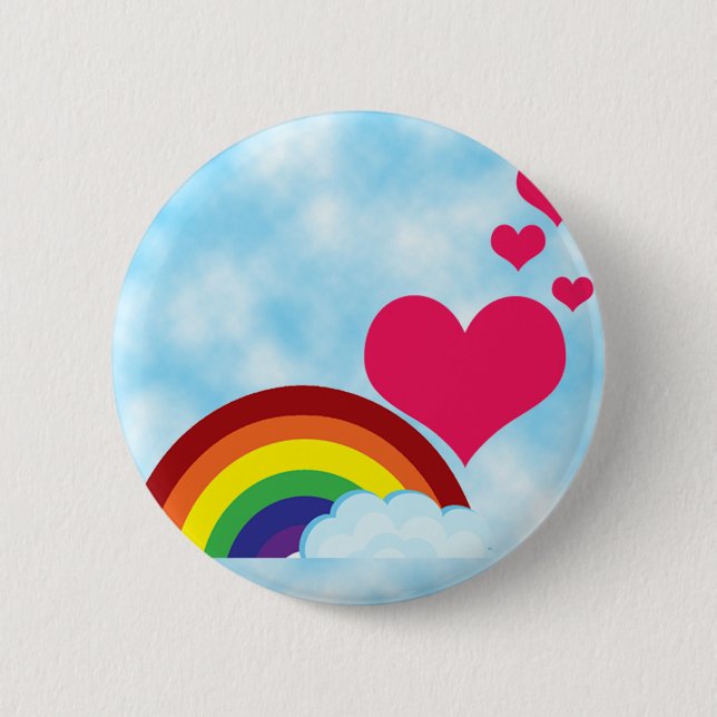 Just the Rainbow 2 Inch Round Button (Front)