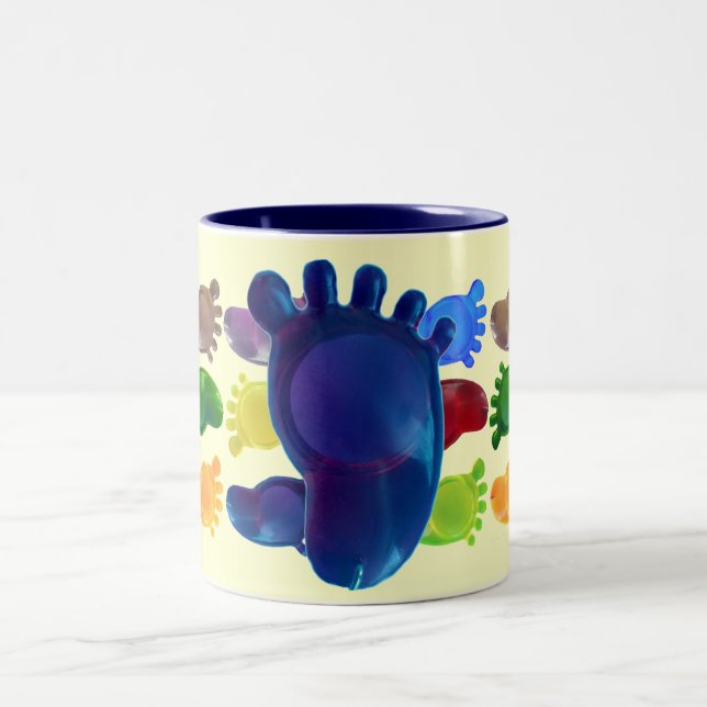 Just the Right Foot Two-Tone Coffee Mug (Center)