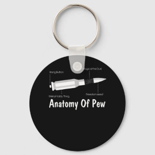 Just The Tip I Promise Anatomy of a Pew Enough Gun Keychain