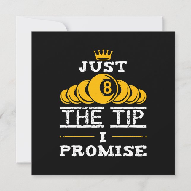 Just The Tip I Promise Billiards Invitation (Front)