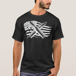 Just The Tip I Promise Bullet American Flag Gun Lo T-Shirt