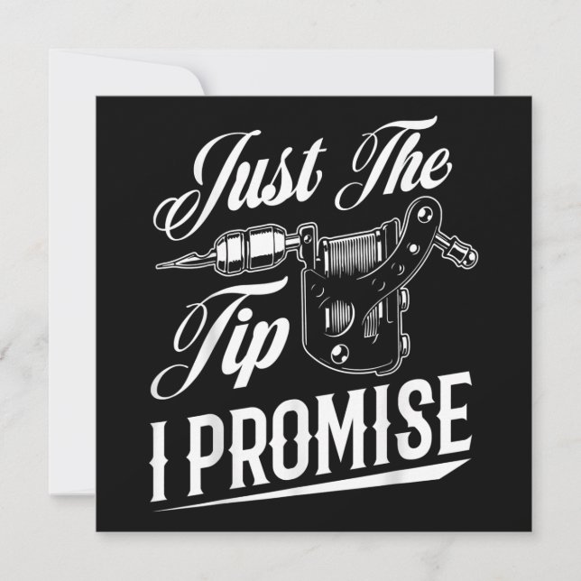 Just The Tip Tattoo Artist Funny Tattooist Gift Holiday Card (Front)