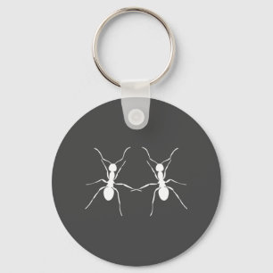 Just the Two of Us. Fun Ant couple design Keychain