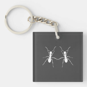 Just the Two of Us. Fun Ant couple design Keychain