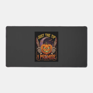Just Tip Premise Halloween Pumpkin Bloody Knives_1 Desk Mat