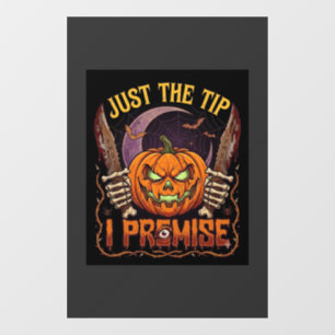 Just Tip Premise Halloween Pumpkin Bloody Knives_1 Window Cling