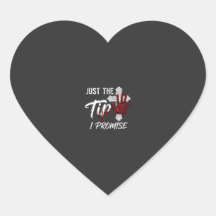 Just Tip Promise Halloween Bloody Hand Cross Heart Sticker