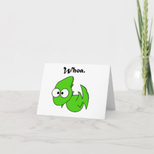 Just Tired Funny Dragon or Pterodactyl Cartoon Card