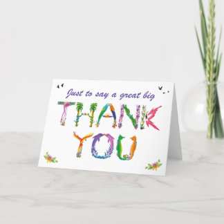 Just to say a great big thank you - tropical card