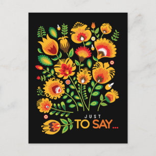 Just to say... customizable folklore postcard