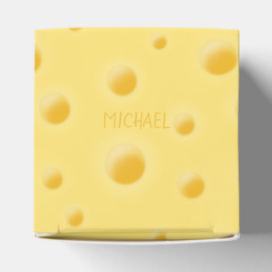 Just Too Cheesy! Swiss Cheese Personalized Name Favor Box