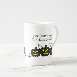 Just Treating Myself to Tea Jack O' Lantern Bone China Mug