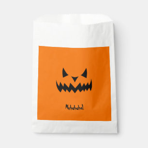 Just Tricks Evil Smiling Pumpkin Halloween Favour Bag