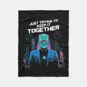 Just Trying To Keep It Together Shirt Halloween Fr Fleece Blanket