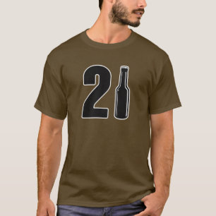 Just Turned 21 Beer Bottle 21st Birthday T-Shirt