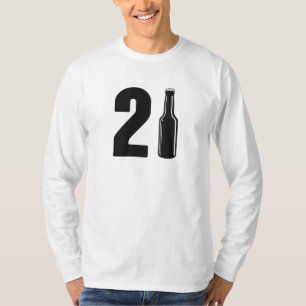 Just Turned 21 Beer Bottle 21st Birthday T-Shirt