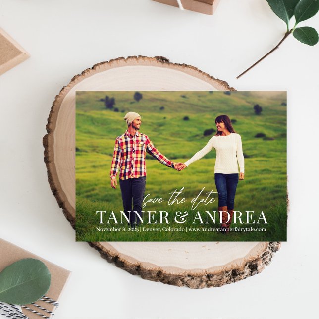 Just Us EDITABLE COLOR Save The Date Card (Creator Uploaded)
