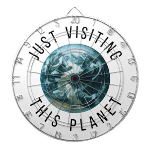 Just Visiting This Planet Dartboard