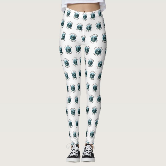Just Visiting This Planet Leggings (Front)