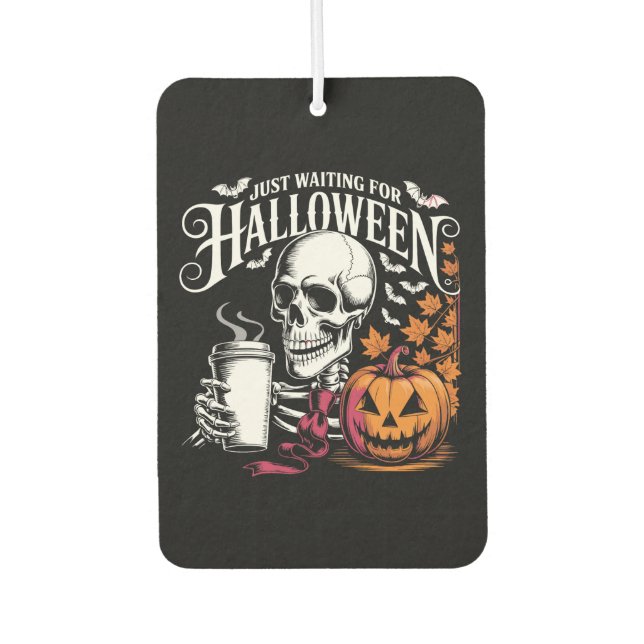 Just Waiting For Halloween Air Freshener (Front)