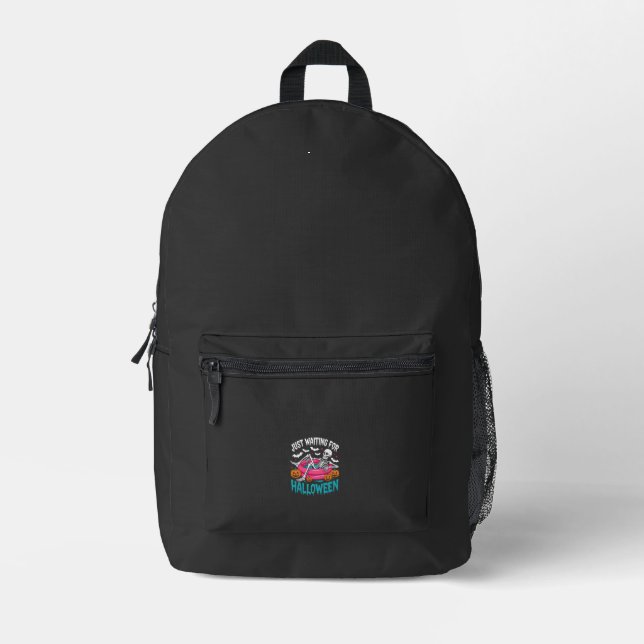 Just Waiting For Halloween Png Printed Backpack (Front)