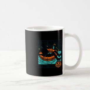 Just Waiting For Halloween Relaxing Skeleton Spook Coffee Mug