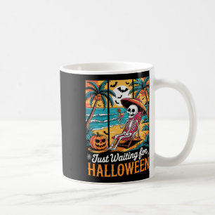 Just Waiting For Halloween Shirt Spooky Ghost Men Coffee Mug