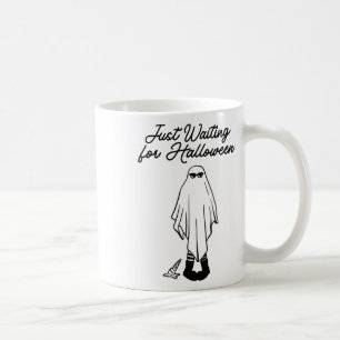 Just Waiting For Halloween Spooky Ghost Summer Hal Coffee Mug