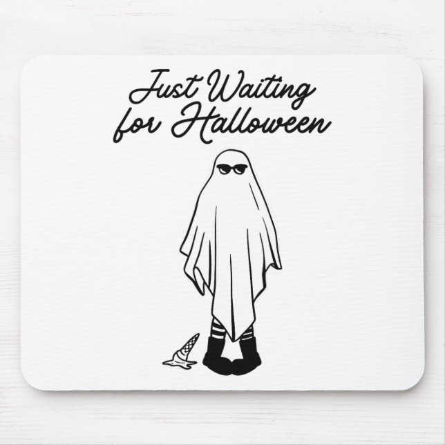 Just Waiting For Halloween Spooky Ghost Summer Hal Mouse Pad (Front)