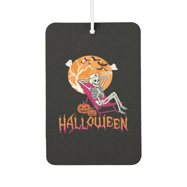 Just Waiting For Halloween Summer Nurse Skeleton P Air Freshener (Front)