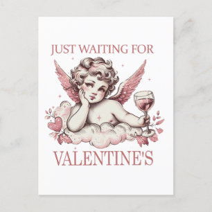 Just Waiting For Valentine Postcard
