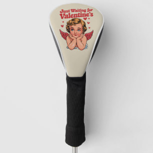 Just Waiting For Valentine's Retro Baby Cupid Love Golf Head Cover