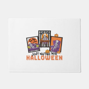 Just Waiting Halloween Fall Vibes Doormat