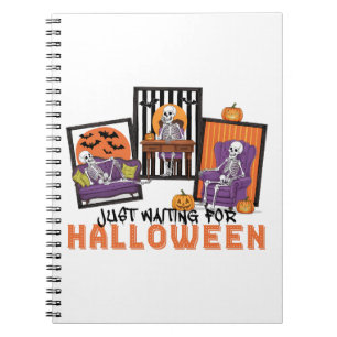 Just Waiting Halloween Fall Vibes Notebook