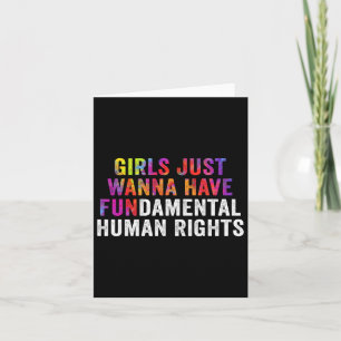 Just Want To Have Fundamental Human Rights Feminis Card