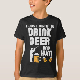 Just Want To Hunt Funny Deer Hunting Hunter Dad Gr T-Shirt