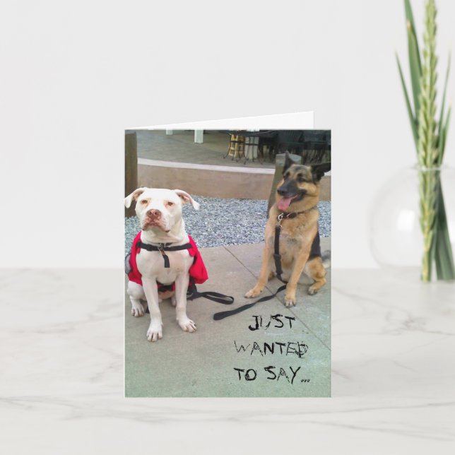 JUST WANTED TO SAY THANK YOU CARD (Front)