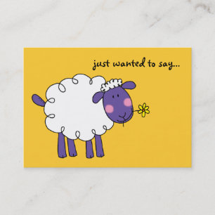 just wanted to say... (woolly sheep) business card