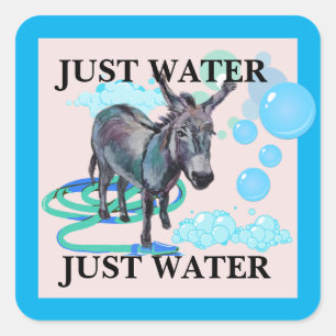 just water square sticker