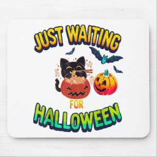 just wating for Halloween Black Cat Van Gogh Starr Mouse Pad