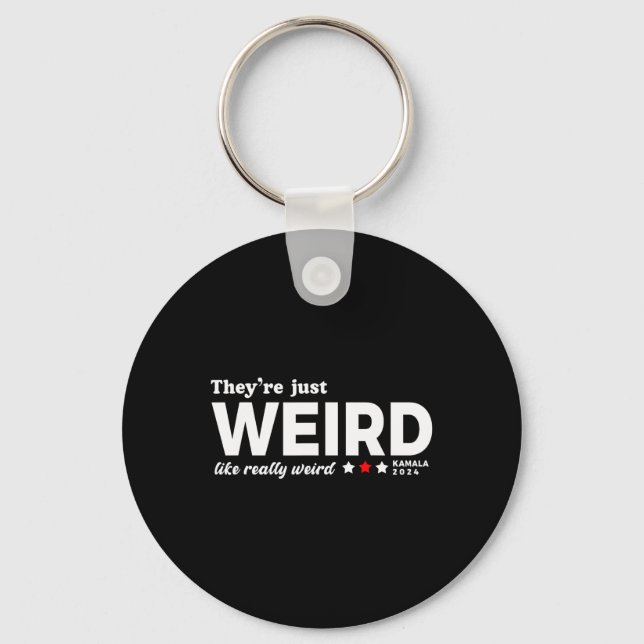 Just Weird Kamala Voting Kamala Harris 2024  Keychain (Front)
