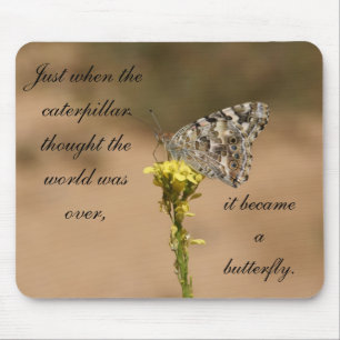 Just when the caterpillar thought the... mouse pad