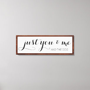 Just You Me and the Dog Canvas Print