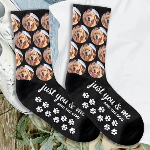 Just You & Me and the Dog Pet Photo Socks