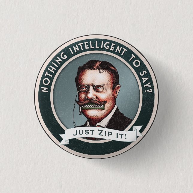 Just Zip It 1 Inch Round Button (Front)