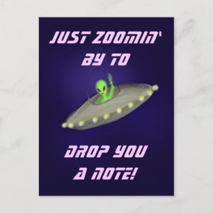 Just zoomin' by to drop you a note v2 -postcard postcard