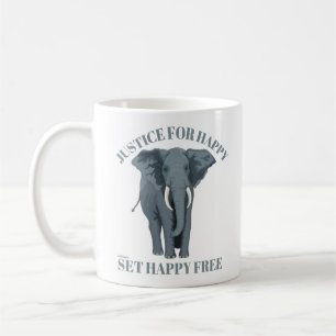 JUSTCE FOR HAPPY, SET HAPPY FREE COFFEE MUG