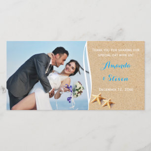 Juste carte de remerciements pour la plage de