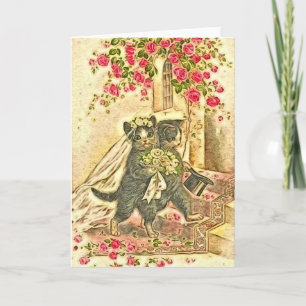 Juste carte de voeux mariée d'art numérique de
