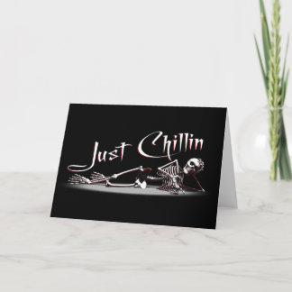 Juste carte de voeux squelettique de Chillin